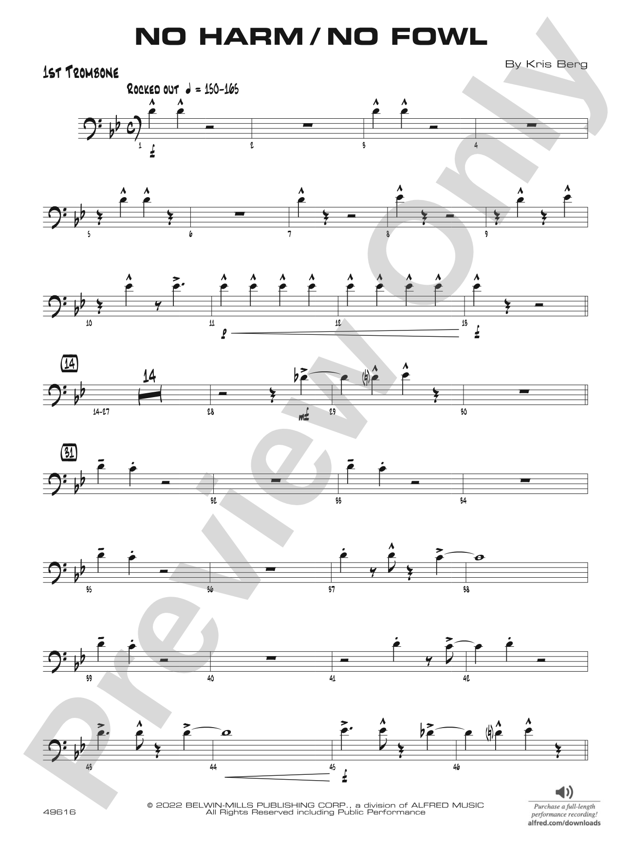 No Harm / No Fowl: 1st Trombone