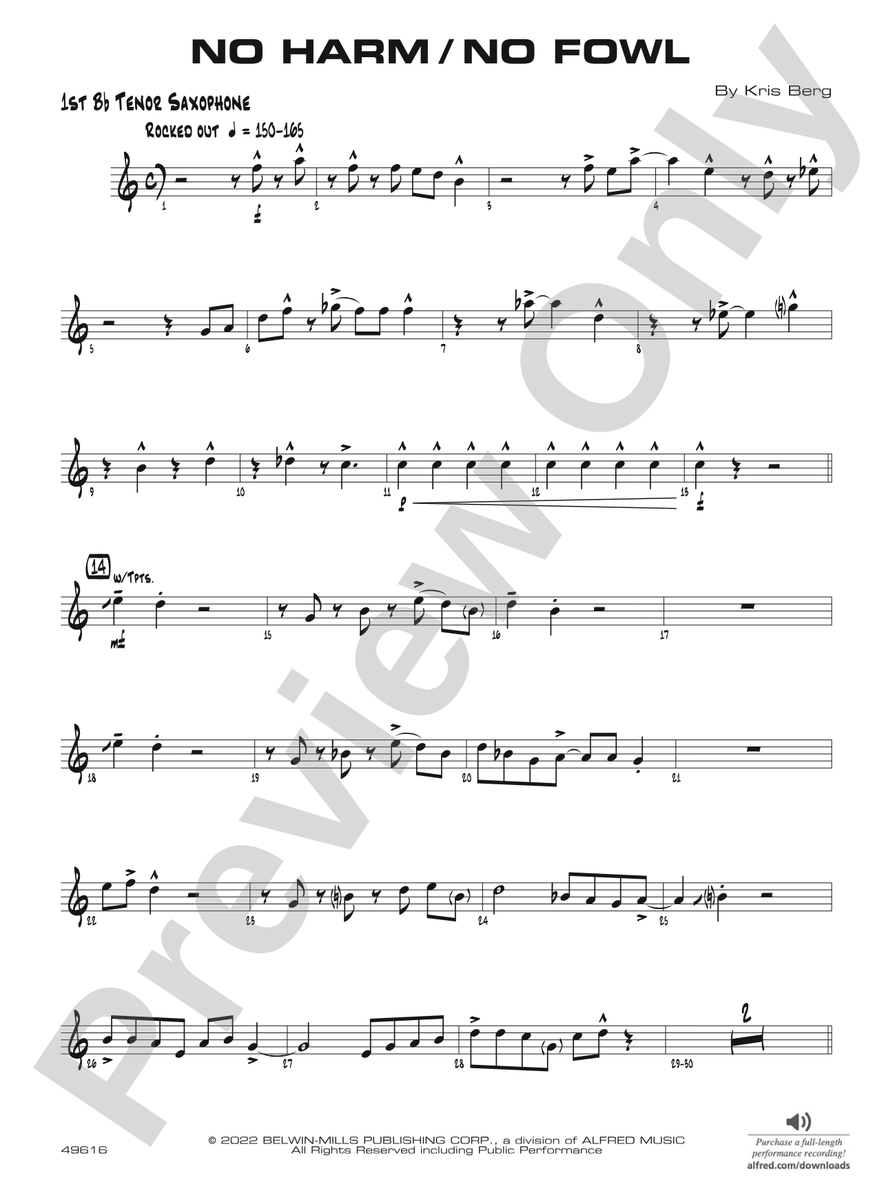 No Harm / No Fowl: B-flat Tenor Saxophone