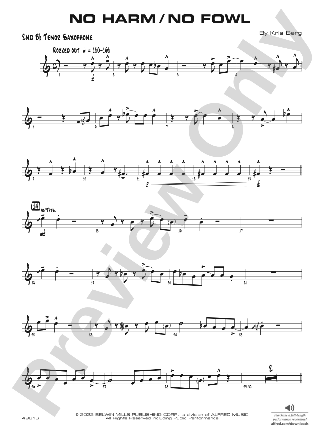 No Harm / No Fowl: 2nd B-flat Tenor Saxophone