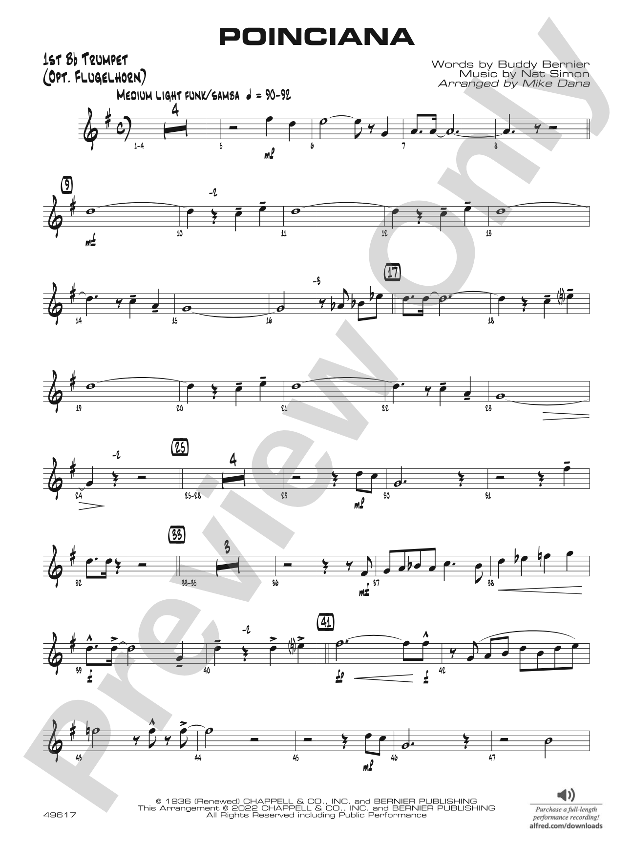 Poinciana: 1st B-flat Trumpet