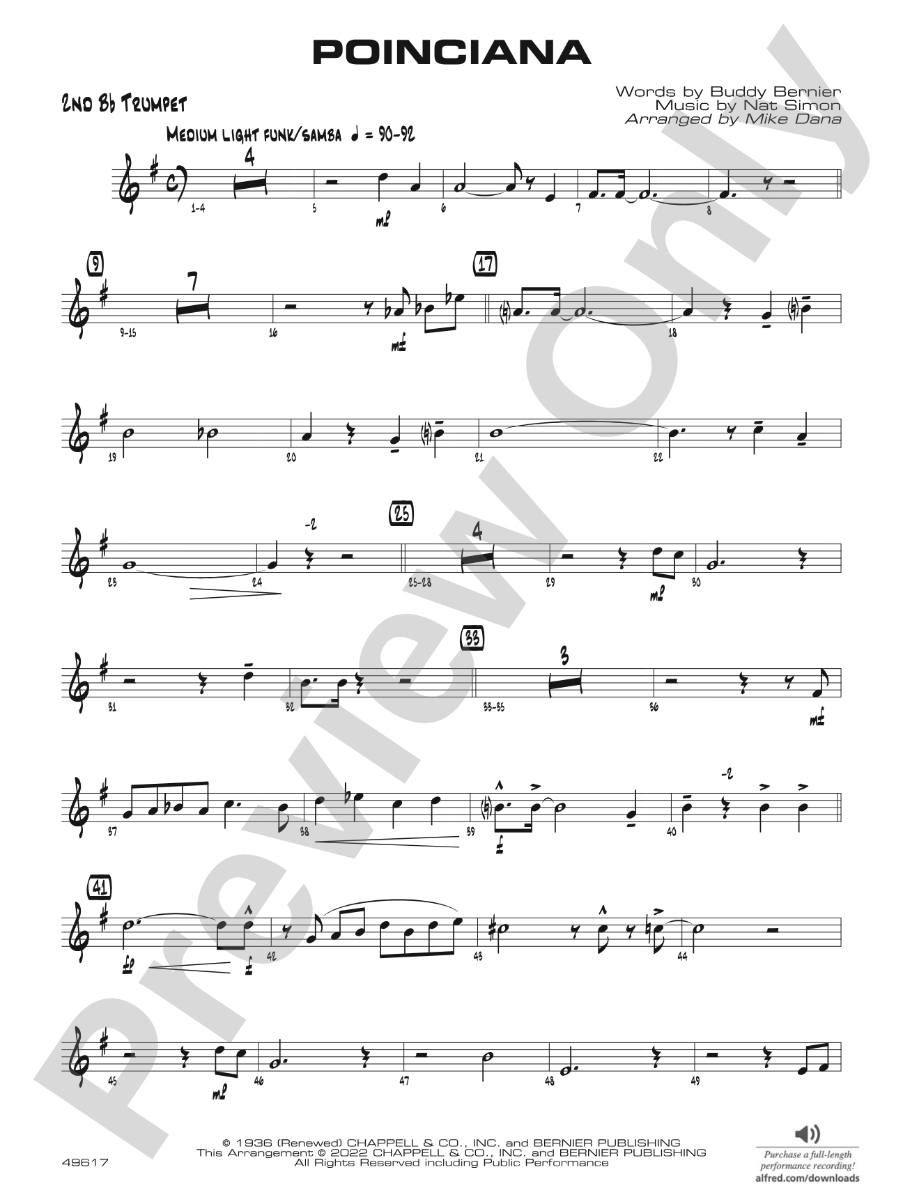 Poinciana: 2nd B-flat Trumpet
