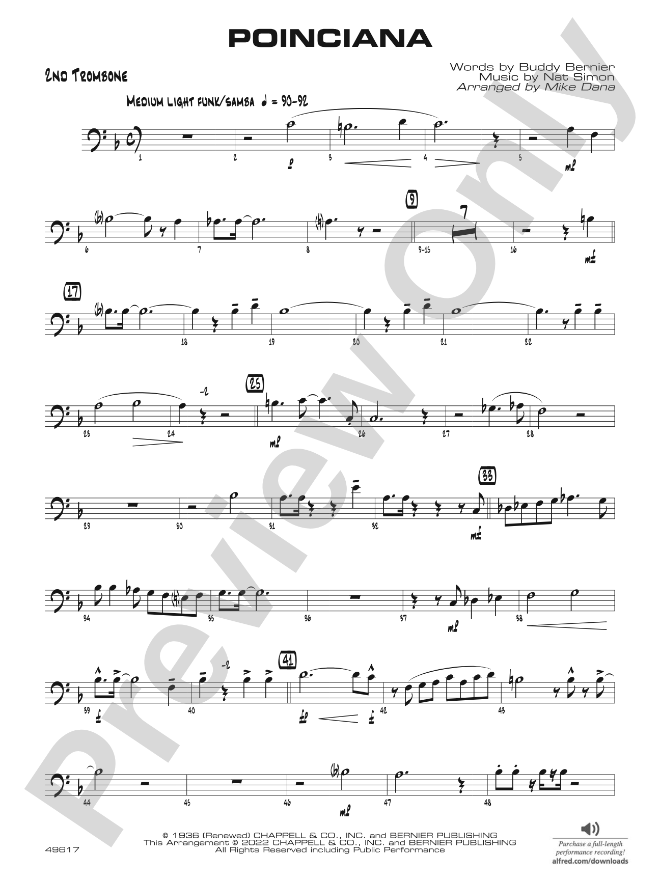 Poinciana: 2nd Trombone