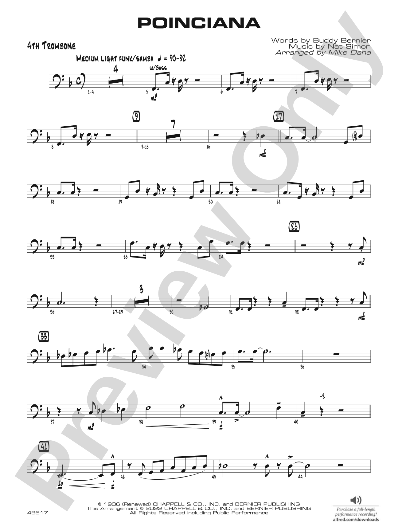 Poinciana: 4th Trombone