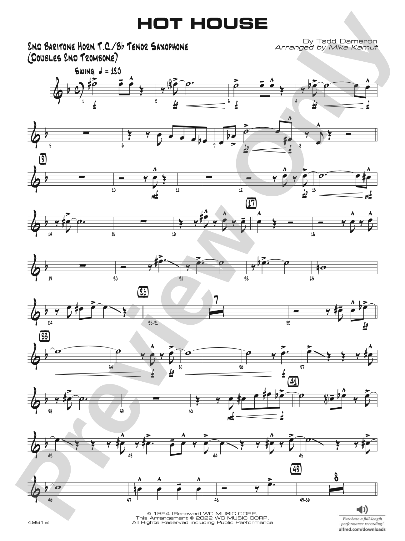 Hot House: 2nd Baritone T.C.
