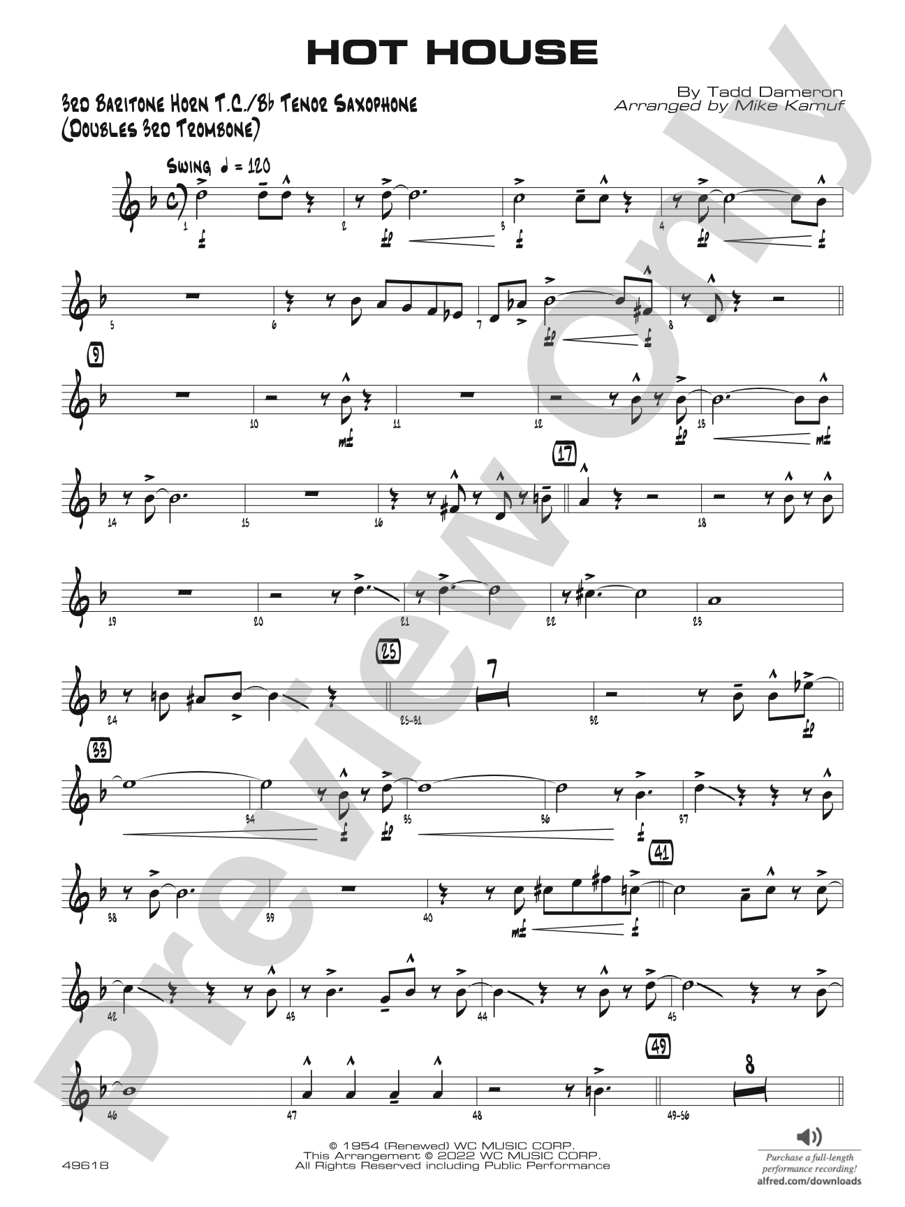 Hot House: 3rd Baritone T.C.