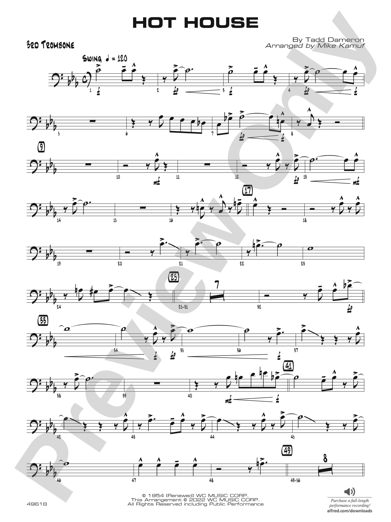 Hot House: 3rd Trombone