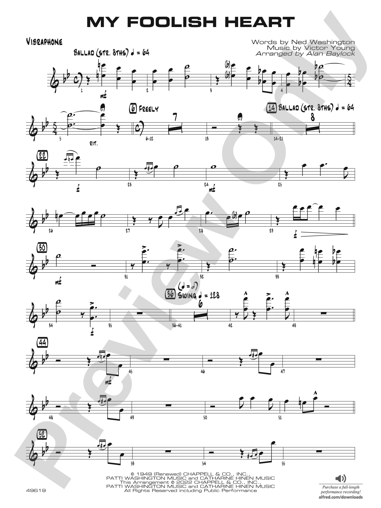 My Foolish Heart: Vibraphone