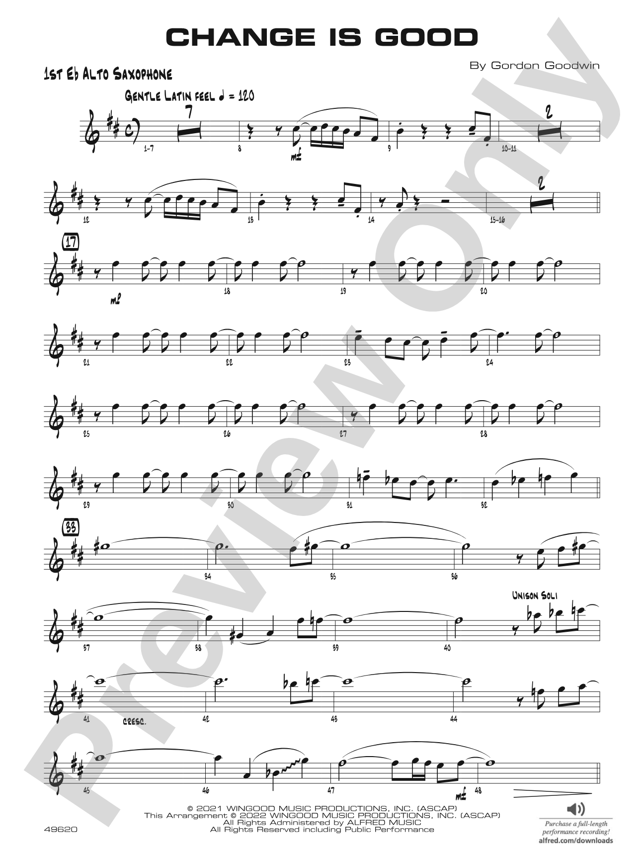 Change Is Good: E-flat Alto Saxophone