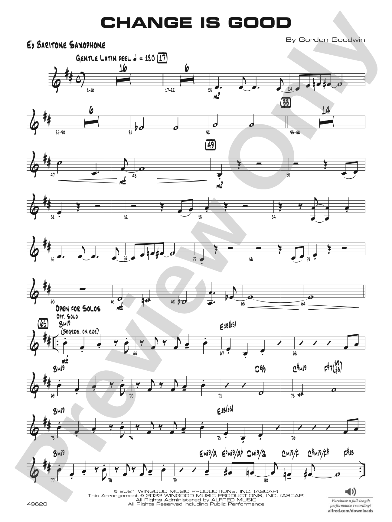 Change Is Good: E-flat Baritone Saxophone