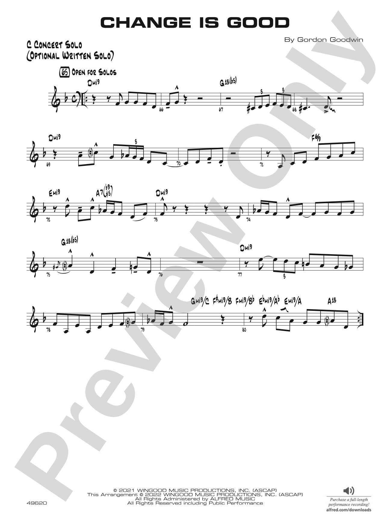 Change Is Good: C Concert Solo