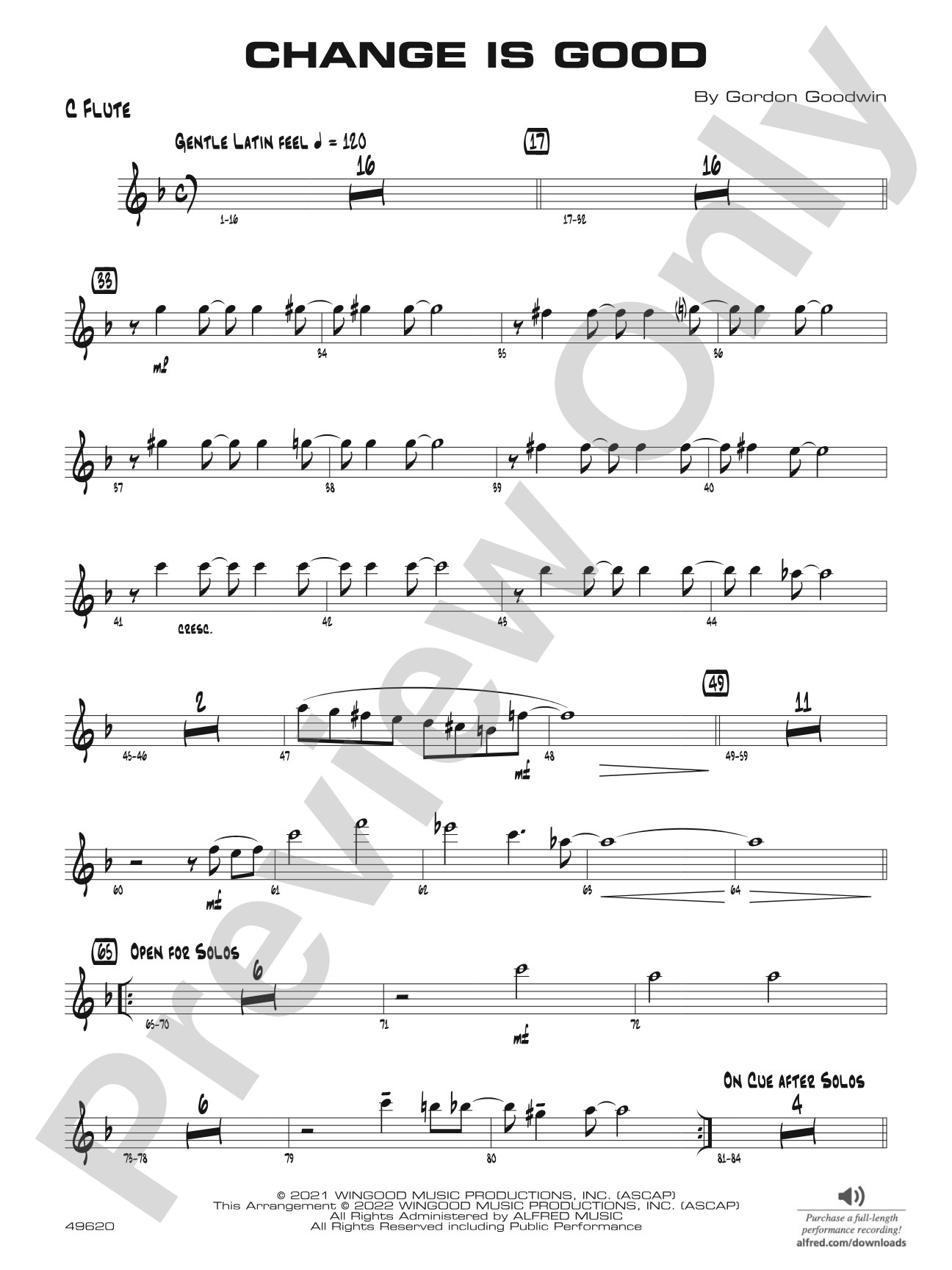 Change Is Good: Flute