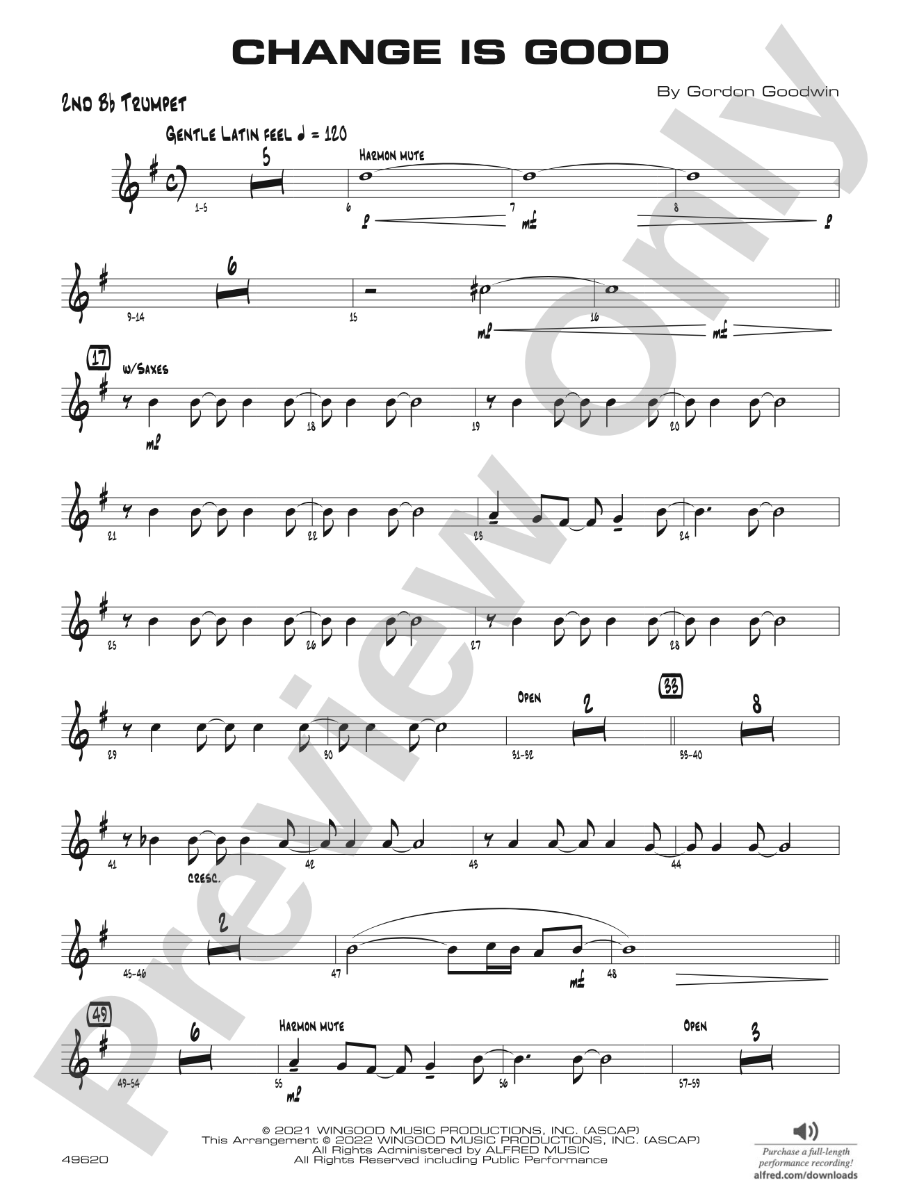 Change Is Good: 2nd B-flat Trumpet