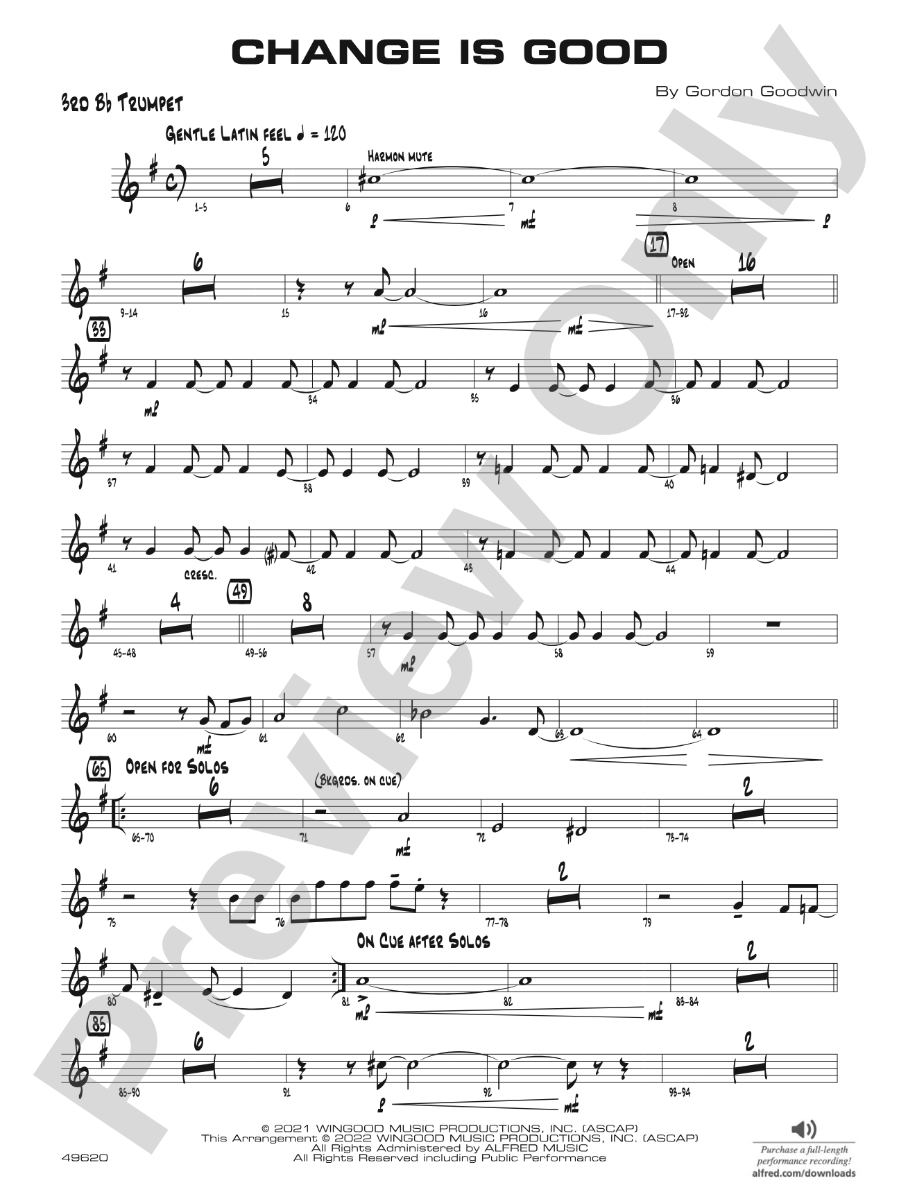 Change Is Good: 3rd B-flat Trumpet