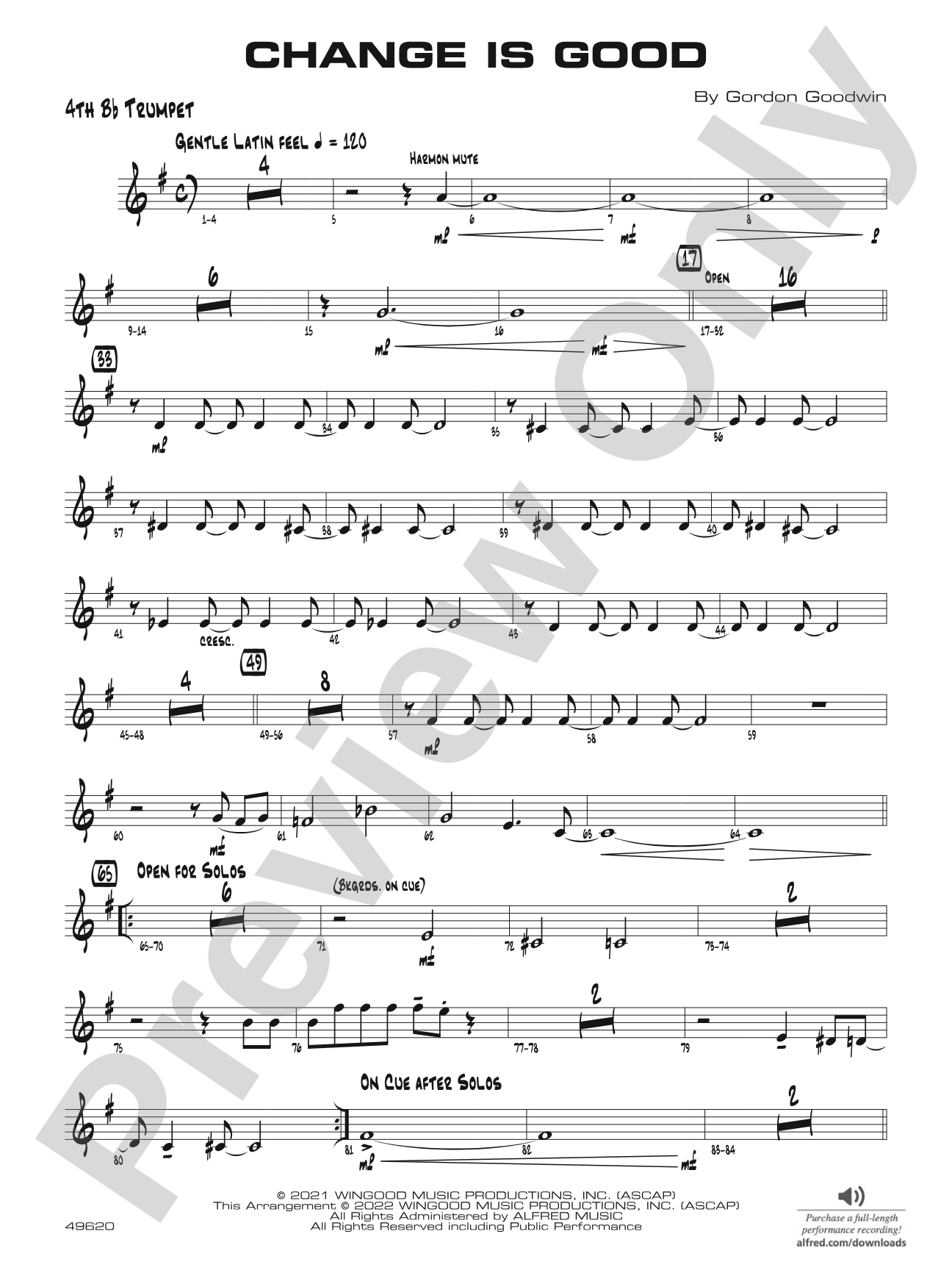 Change Is Good: 4th B-flat Trumpet
