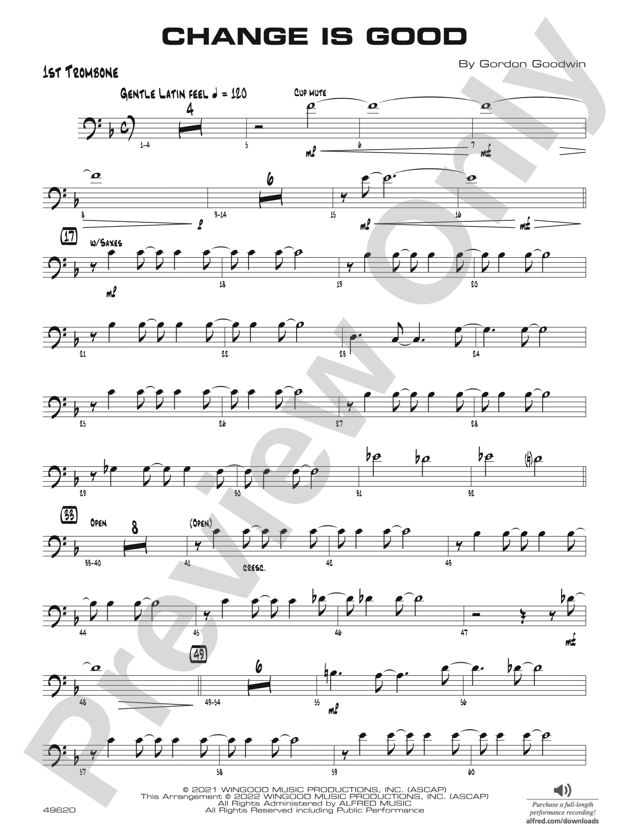 Change Is Good: 1st Trombone