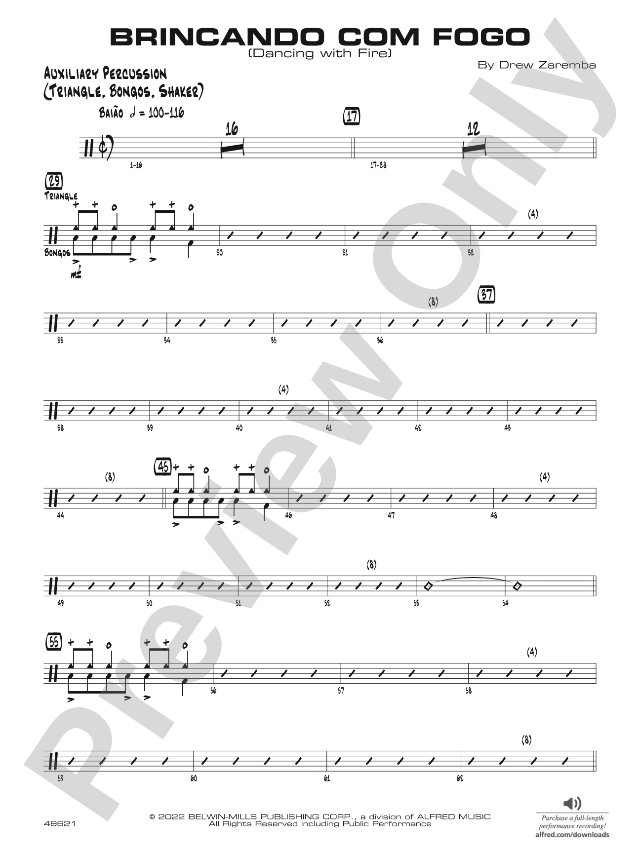 Brincando com Fogo: Auxiliary Percussion