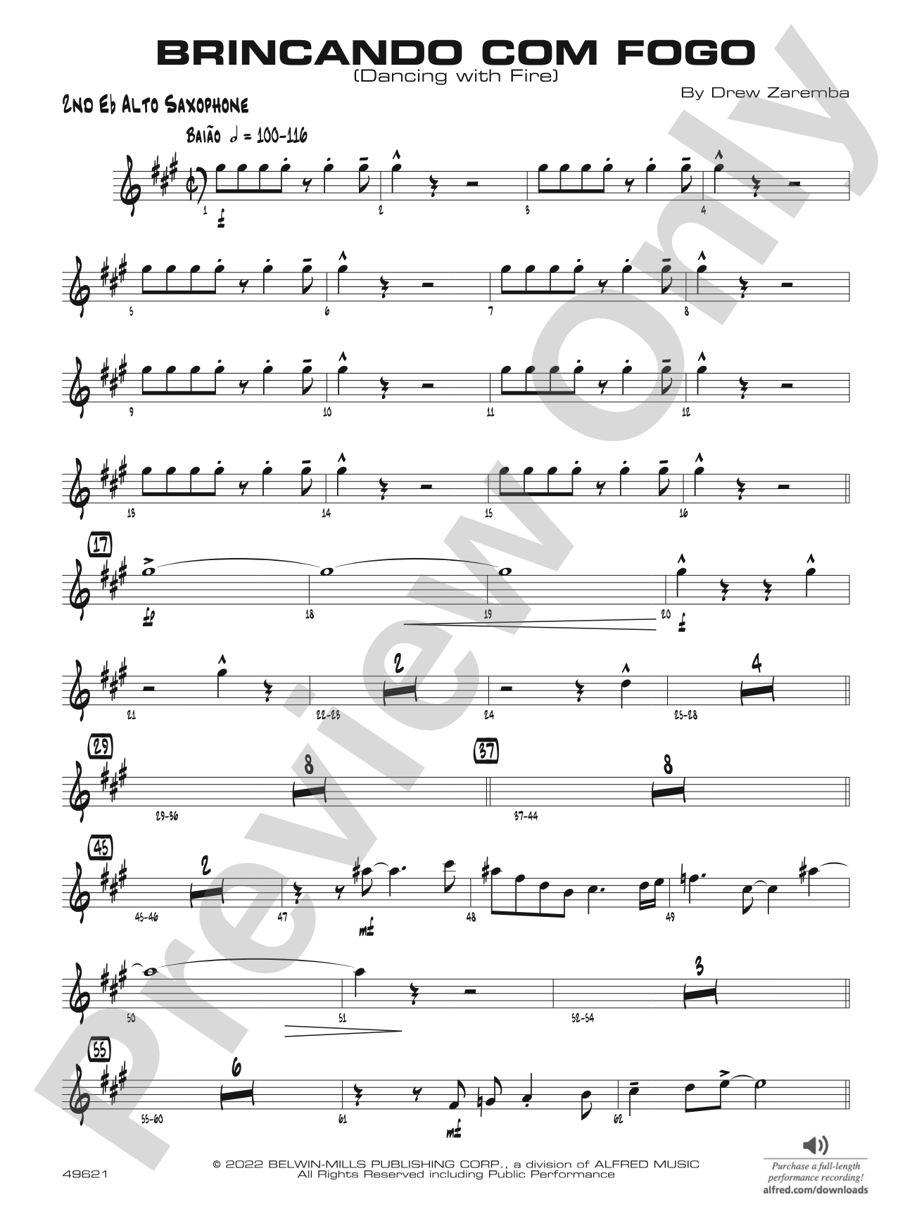 Brincando com Fogo: 2nd E-flat Alto Saxophone