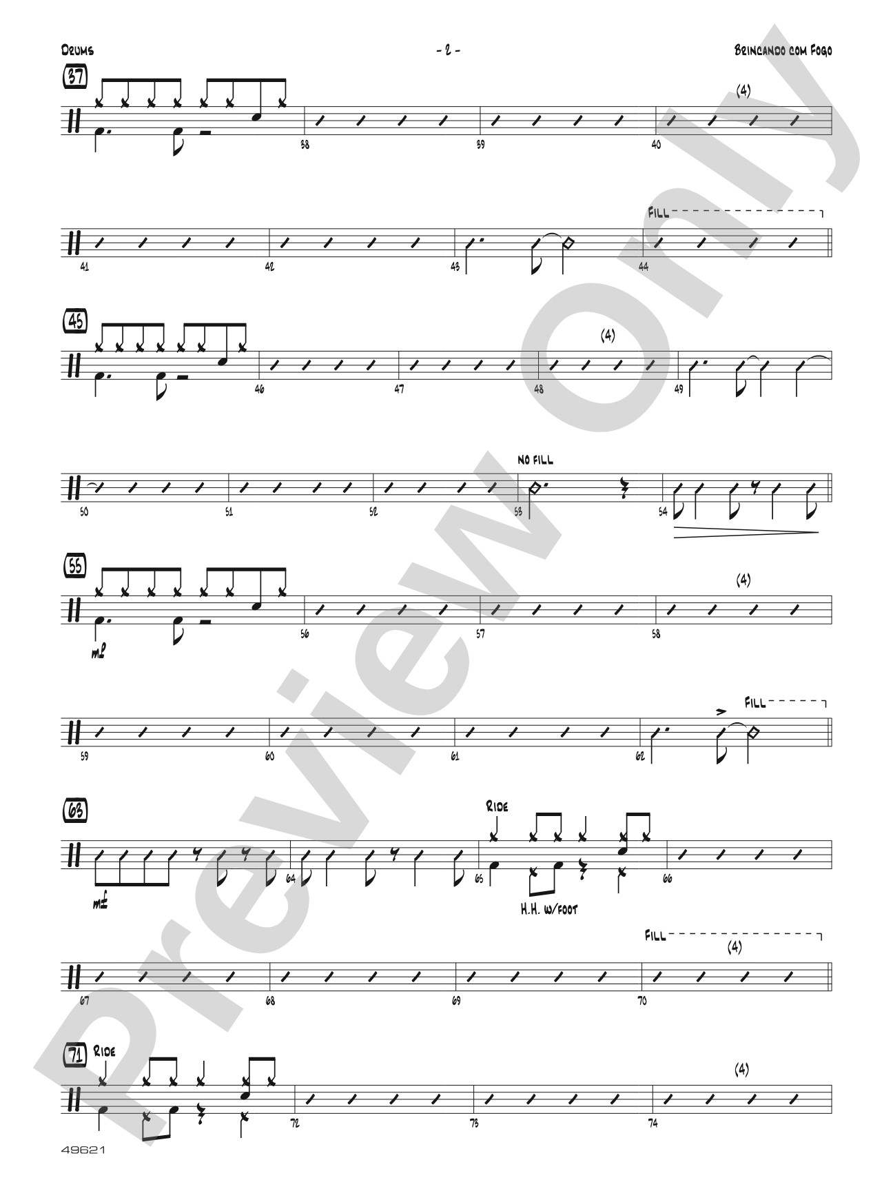 Brincando com Fogo: Drums