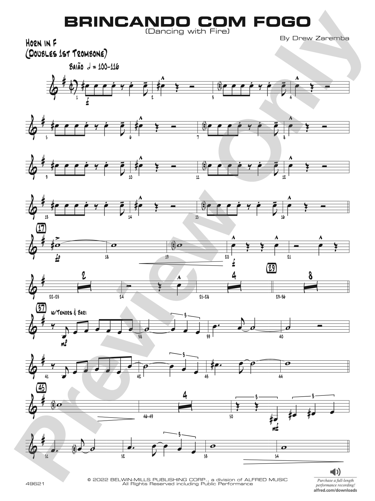 Brincando com Fogo: 1st F Horn