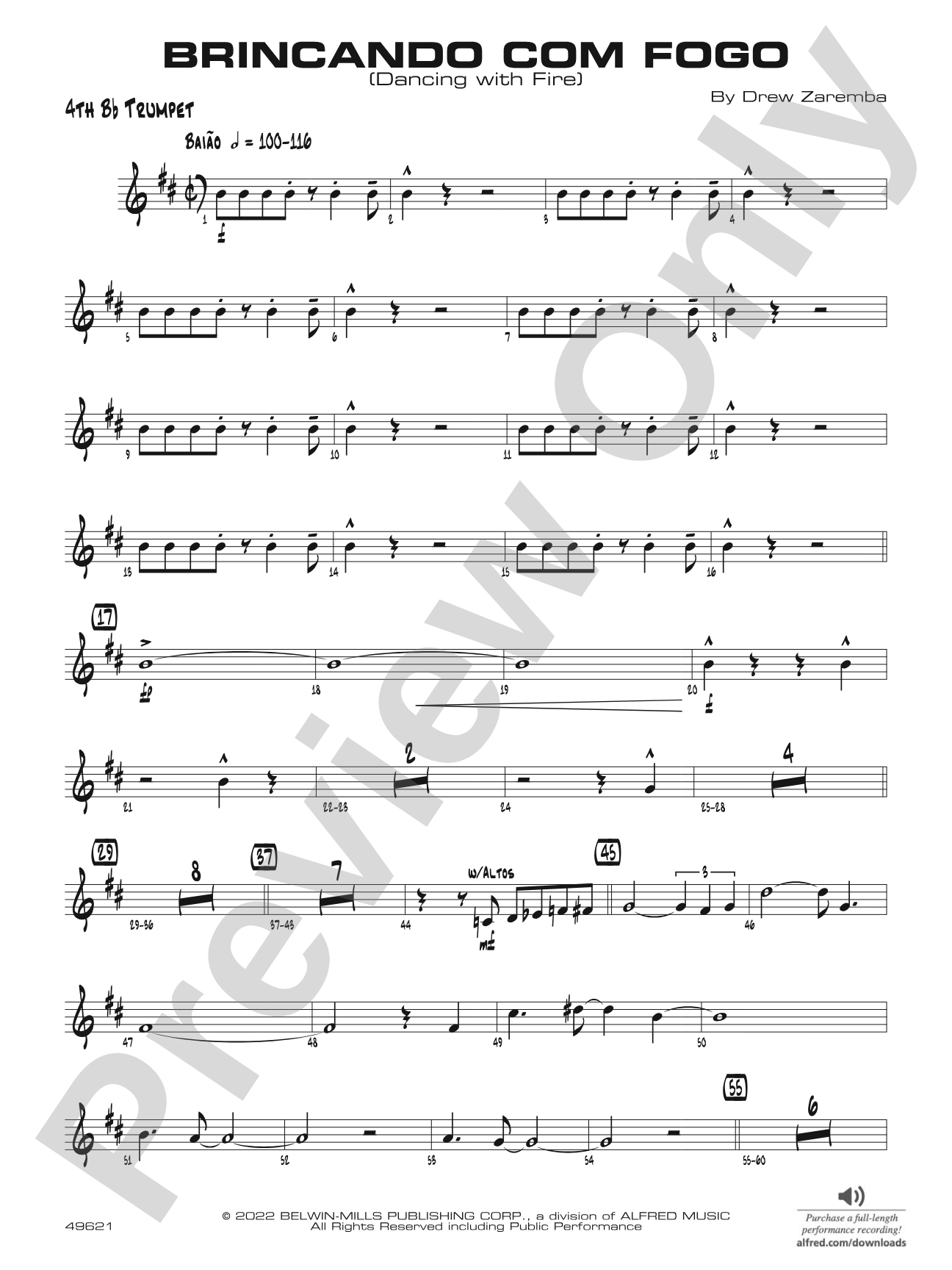 Brincando com Fogo: 4th B-flat Trumpet