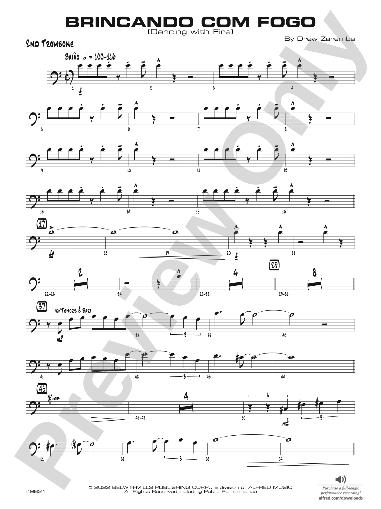Brincando com Fogo: 2nd Trombone