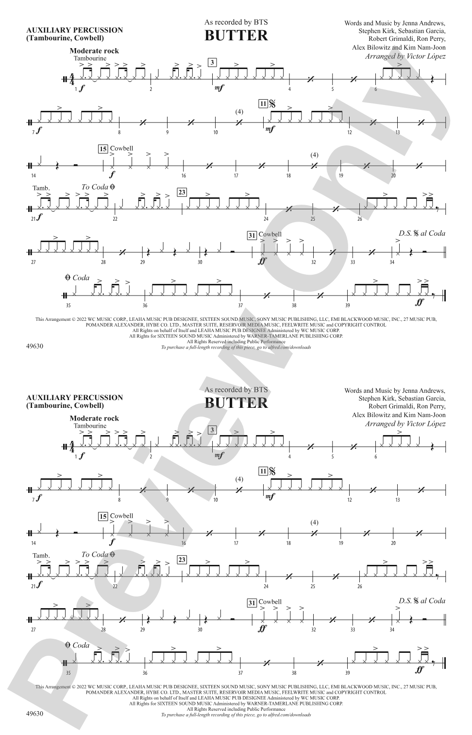 Butter: Auxiliary Percussion