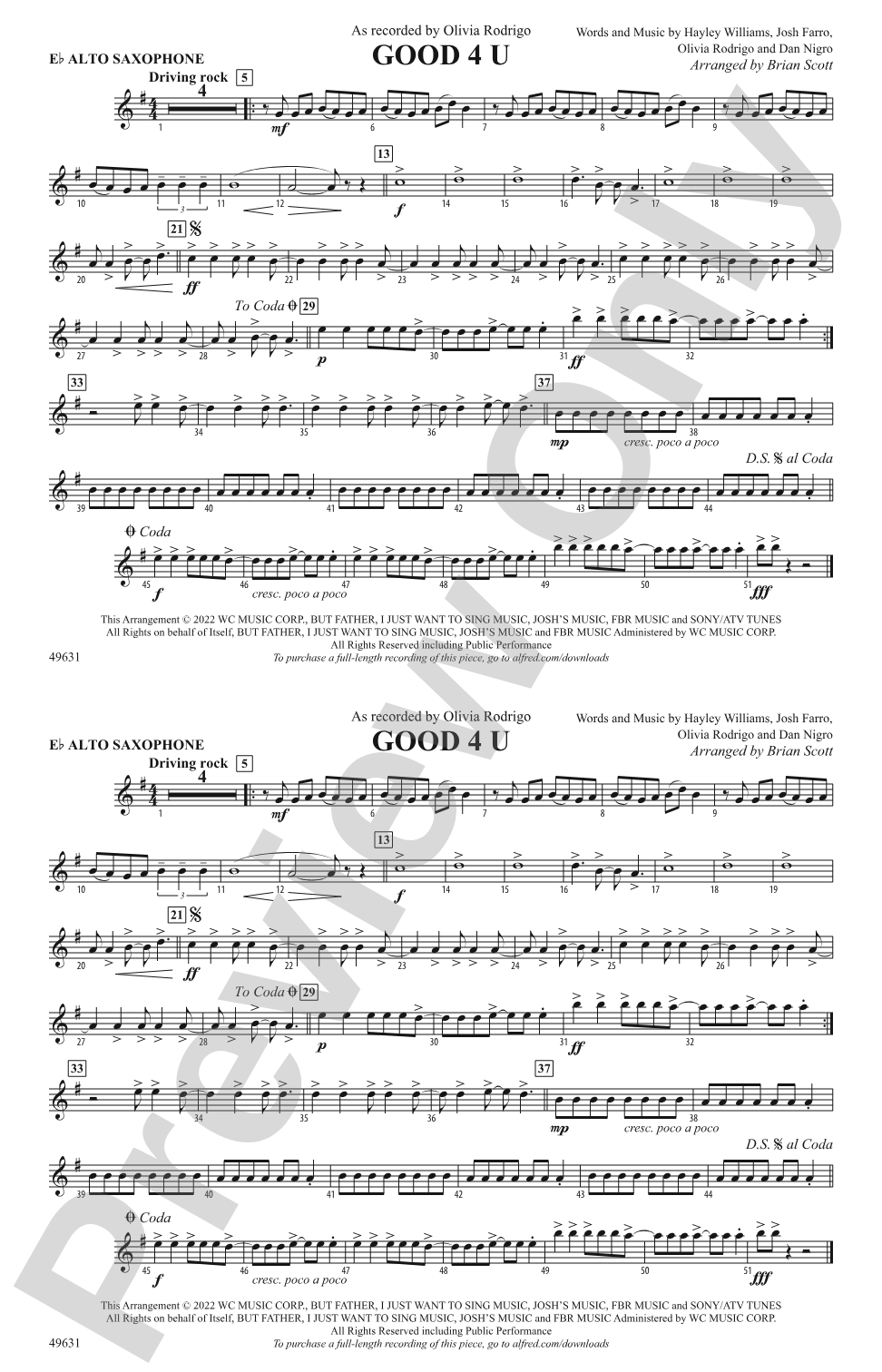 Good 4 U: E-flat Alto Saxophone