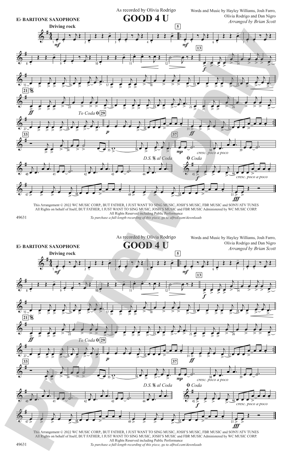 Good 4 U: E-flat Baritone Saxophone