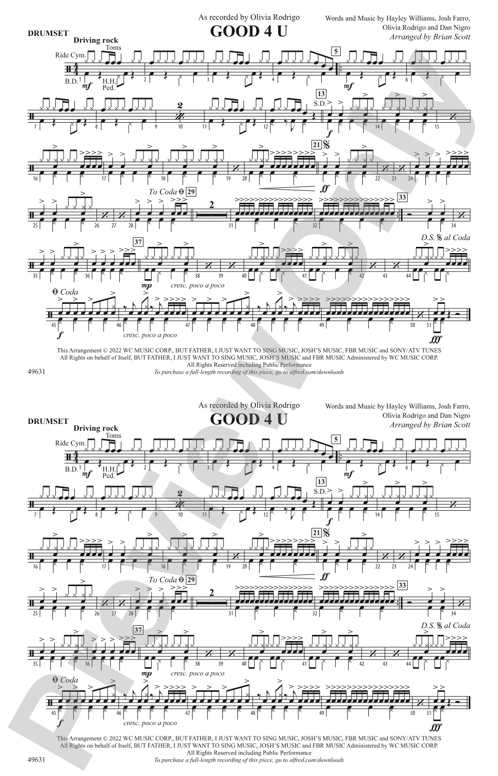 Good 4 U: Drums