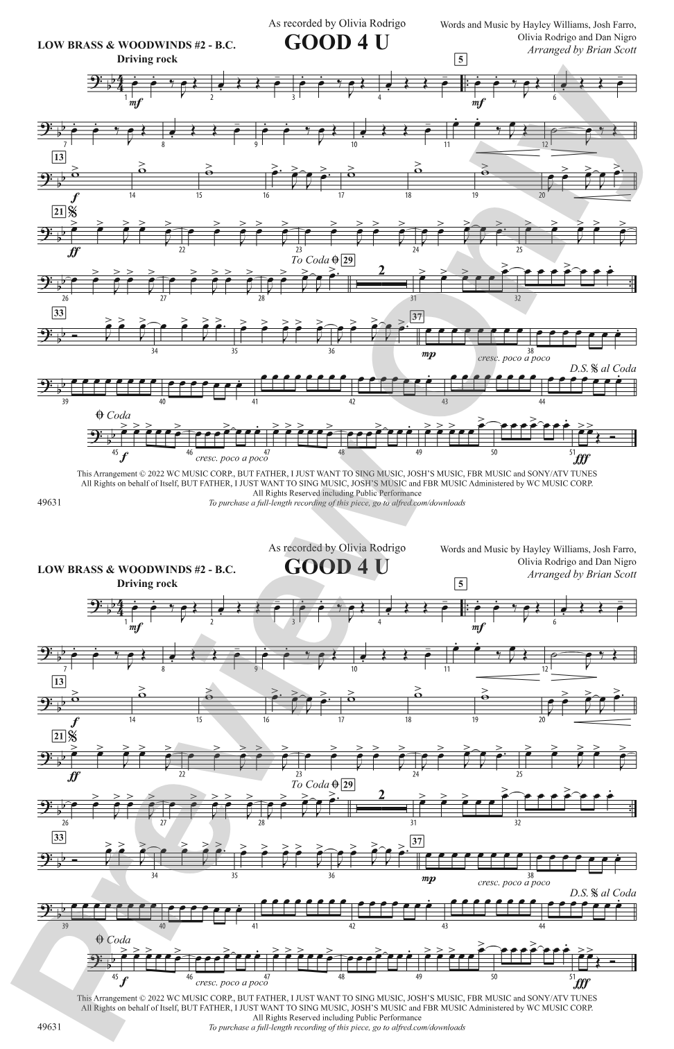 Good 4 U: Low Brass & Woodwinds #2 - Bass Clef