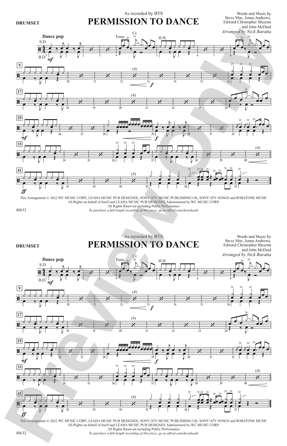 Permission to Dance: Drums