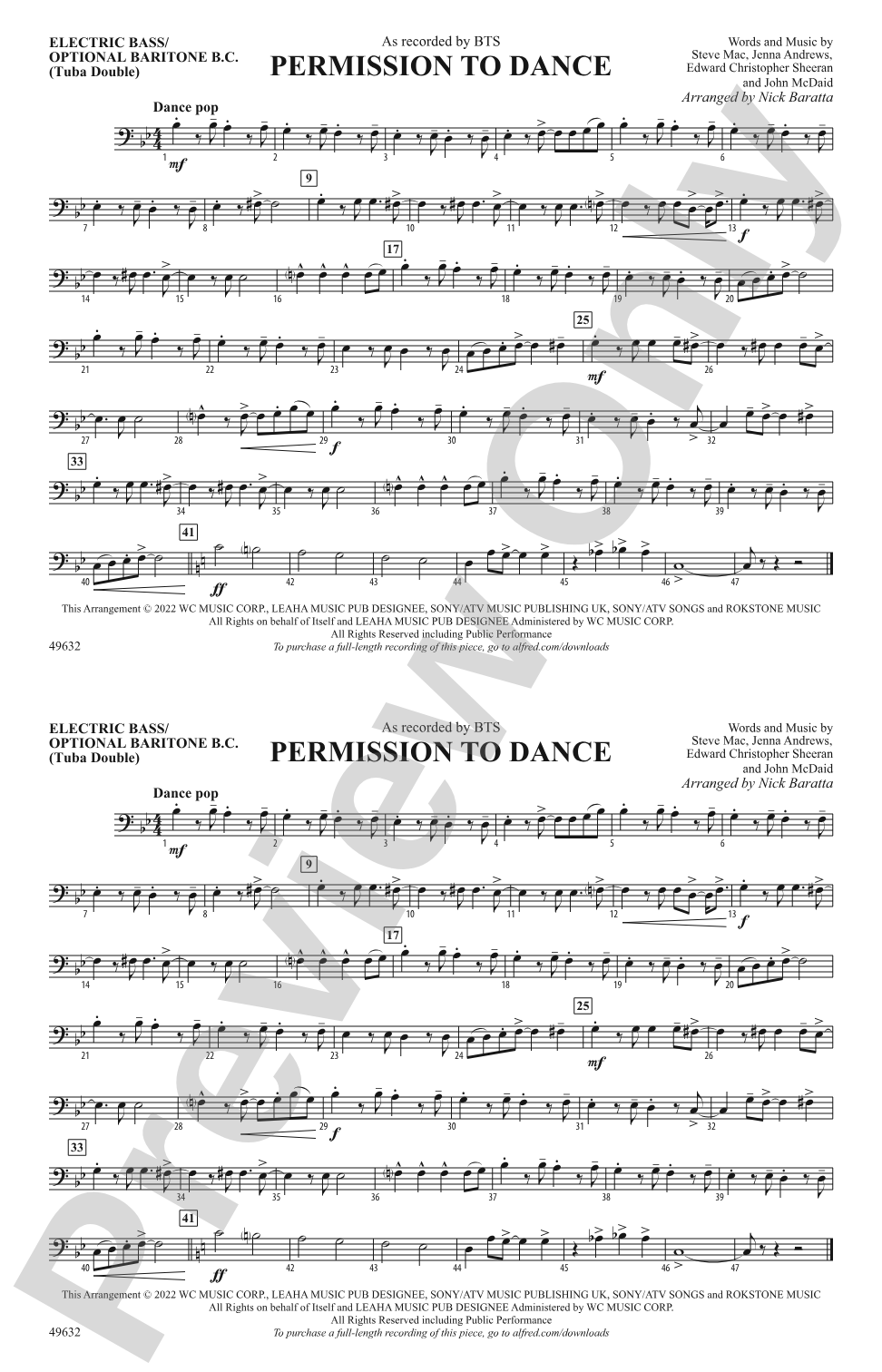 Permission to Dance: Electric Bass