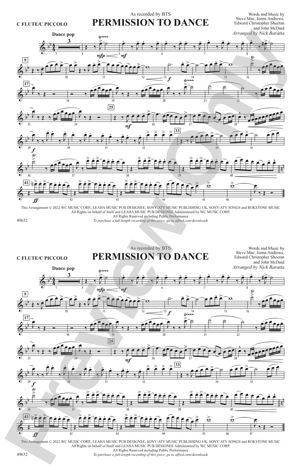 Permission to Dance: Flute