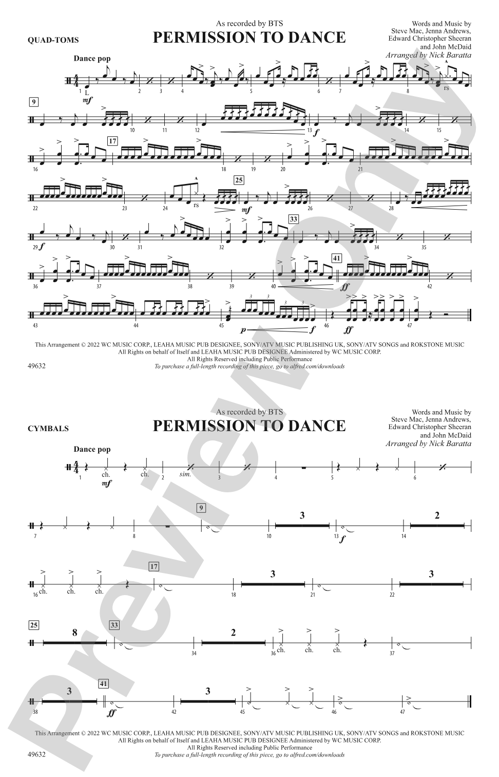 Permission to Dance: Quad-Toms