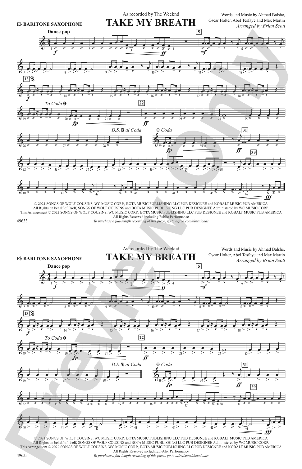 Take My Breath: E-flat Baritone Saxophone