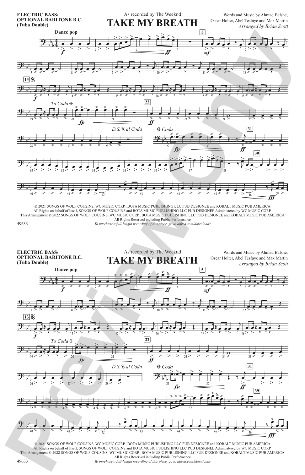 Take My Breath: Electric Bass
