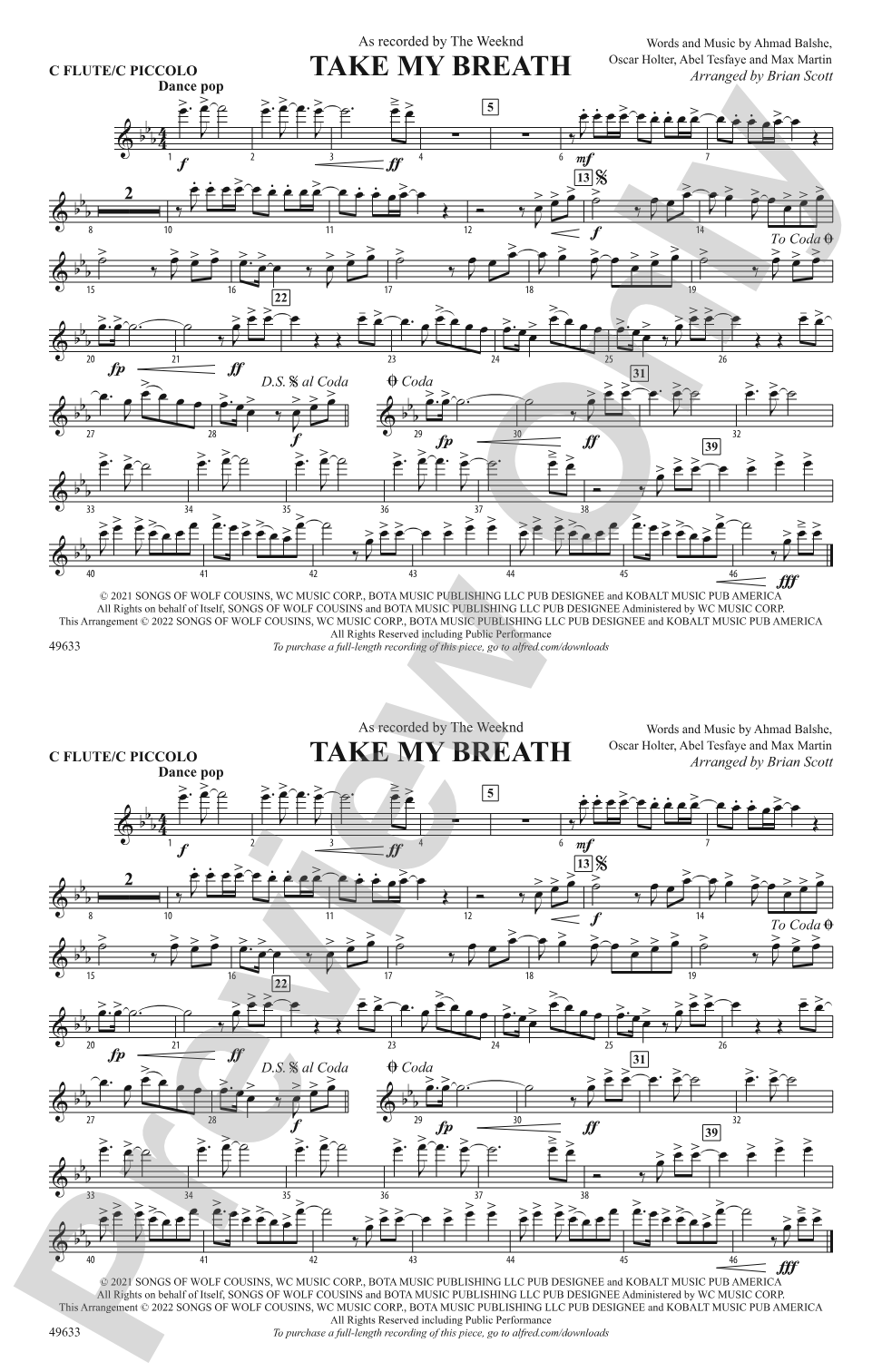 Take My Breath: Flute