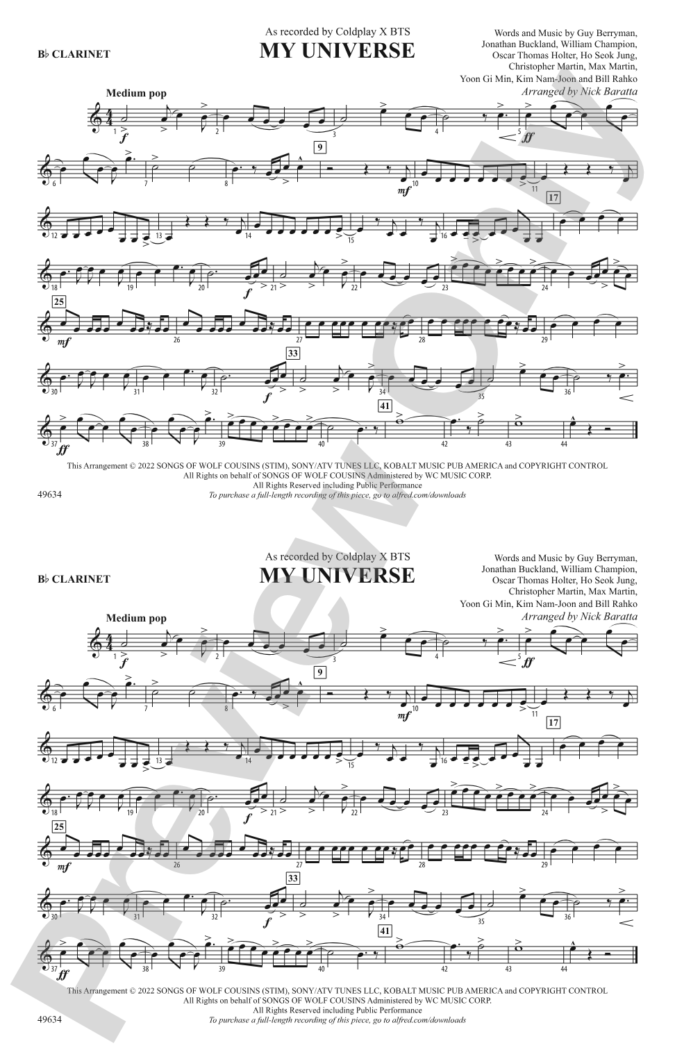 My Universe: 1st B-flat Clarinet