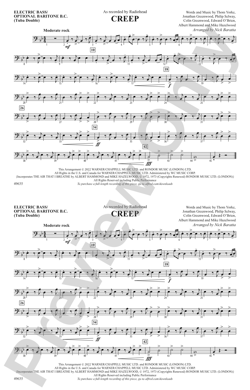 Creep: Electric Bass