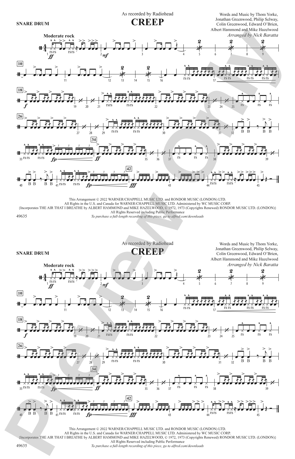 Creep: Snare Drum