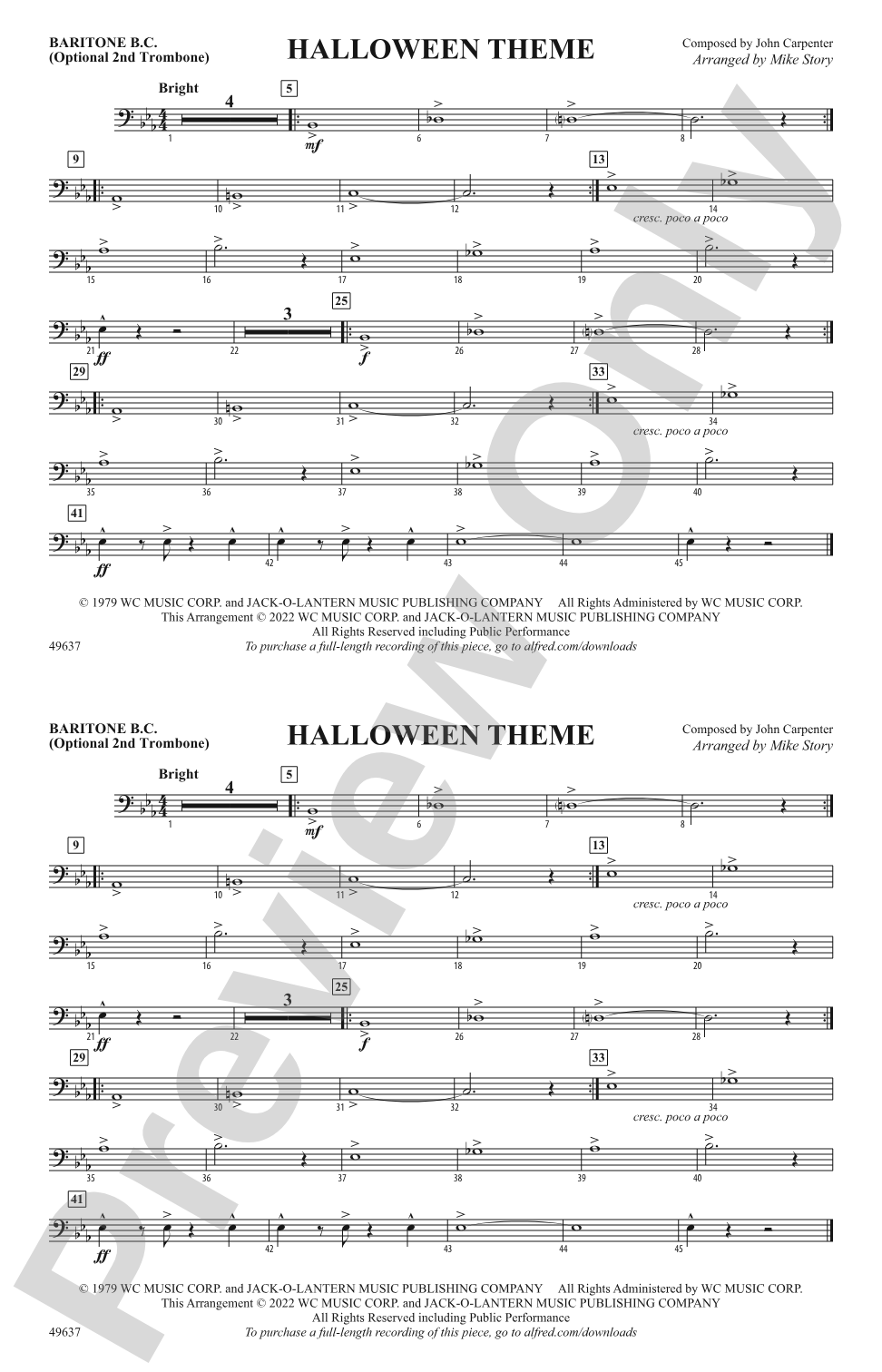 Halloween Theme: Baritone B.C.