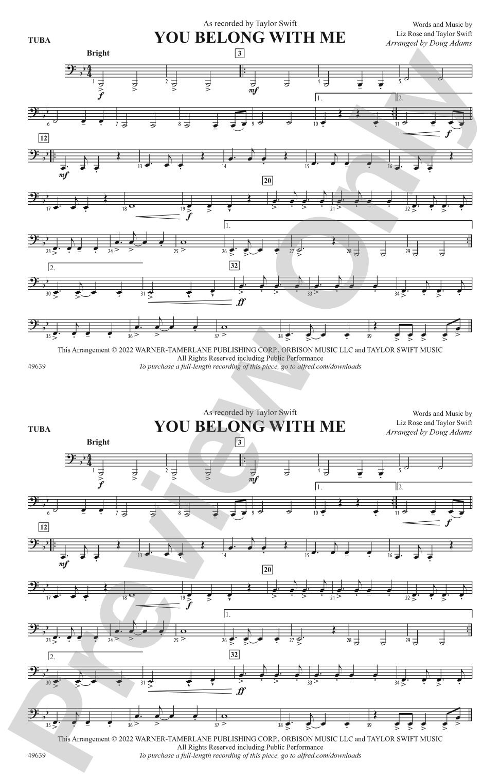 You Belong with Me: Tuba