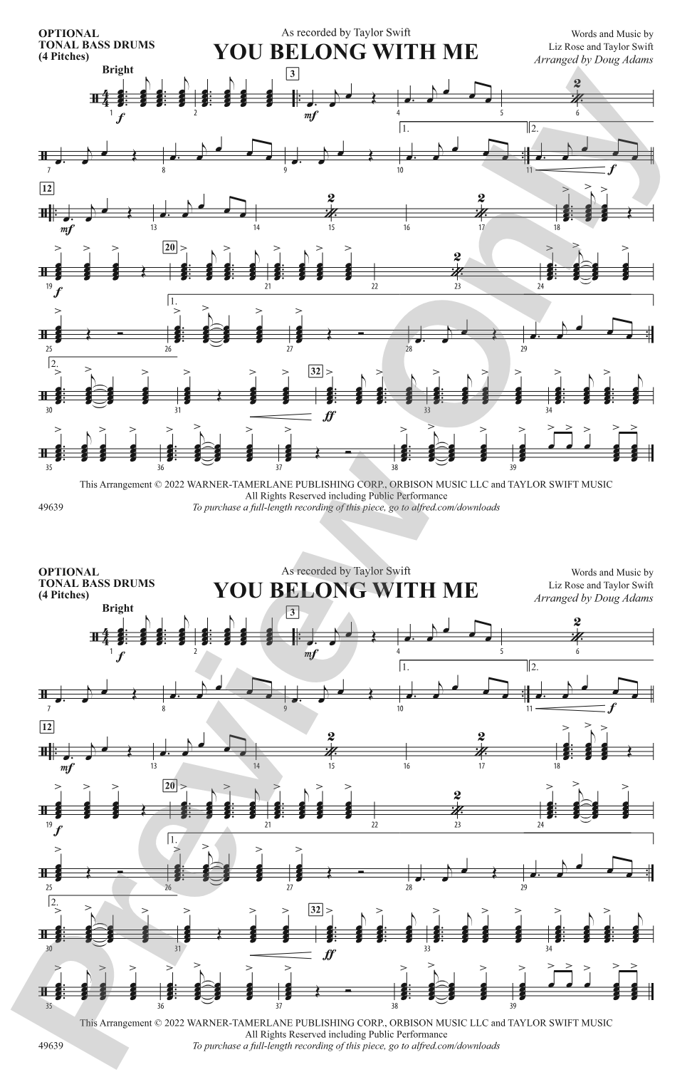 You Belong with Me: Tonal Bass Drum