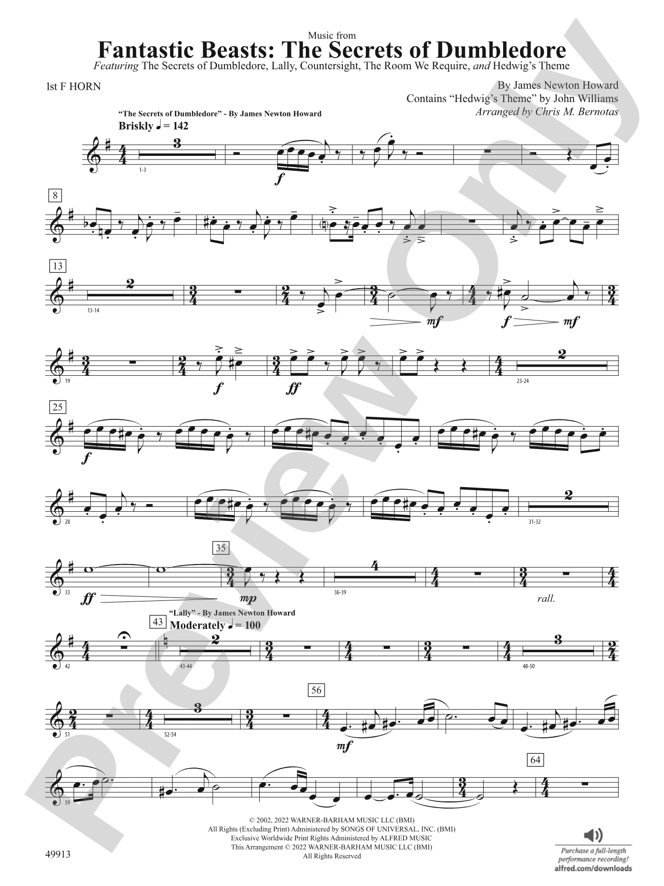 Fantastic Beasts: The Secrets of Dumbledore: 1st F Horn