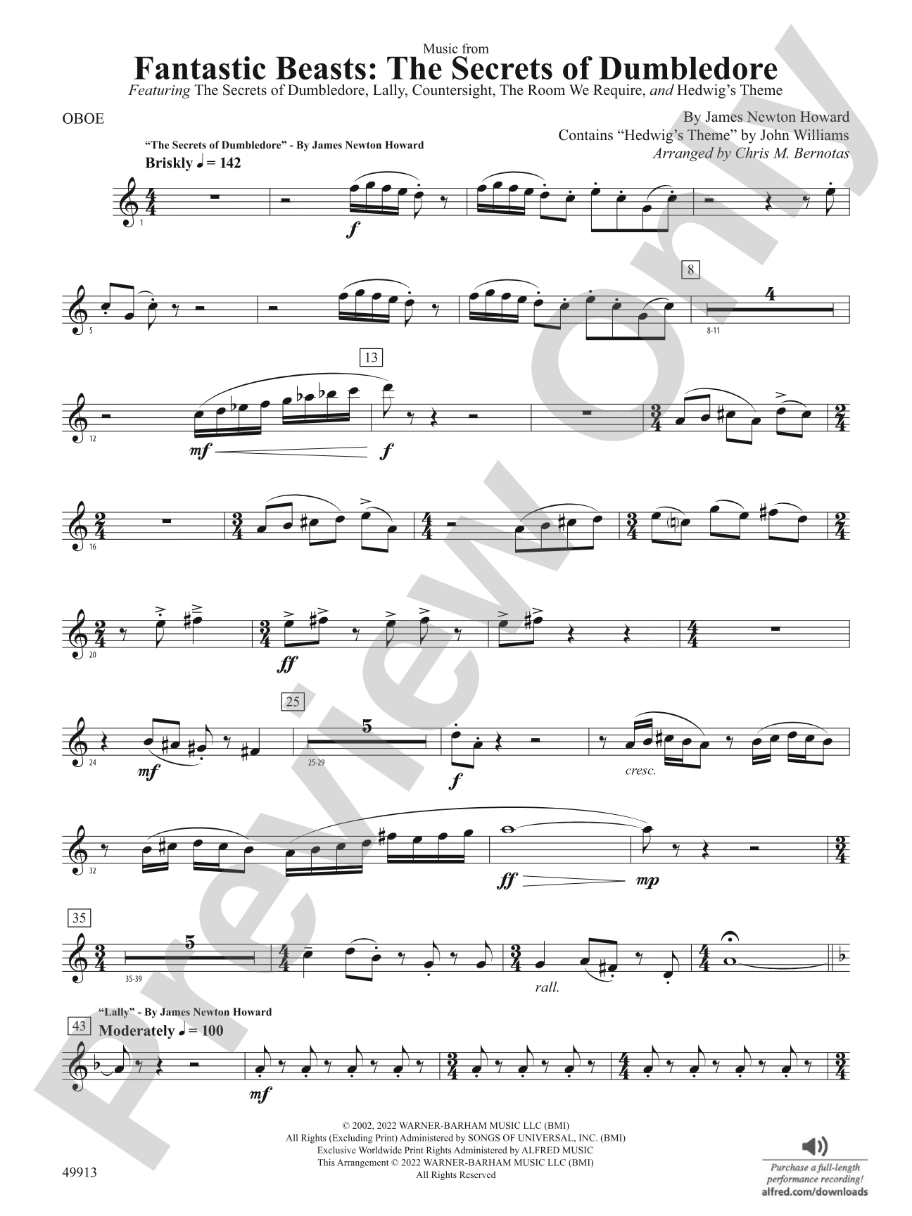 Fantastic Beasts: The Secrets of Dumbledore: Oboe