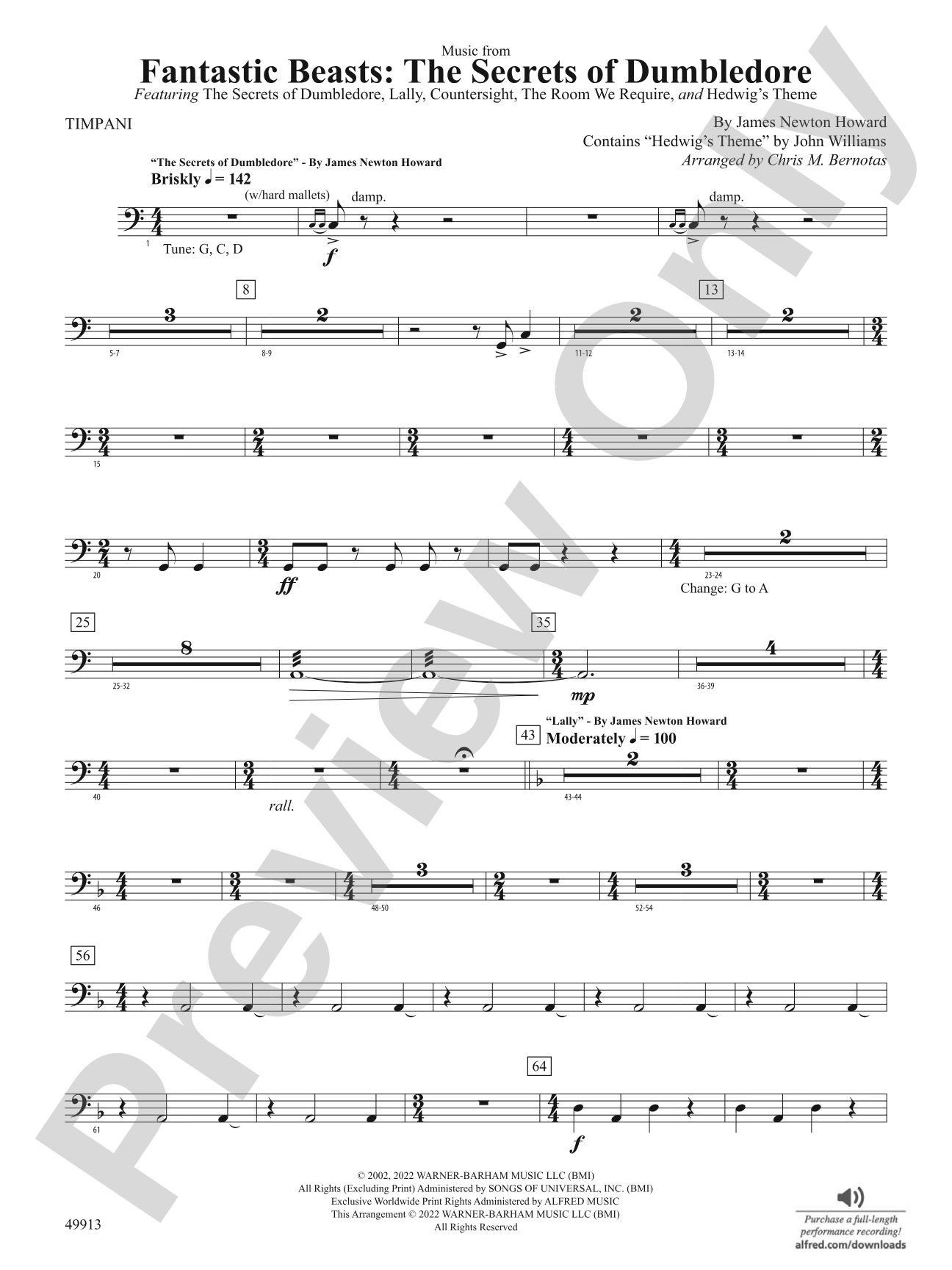 Fantastic Beasts: The Secrets of Dumbledore: Timpani