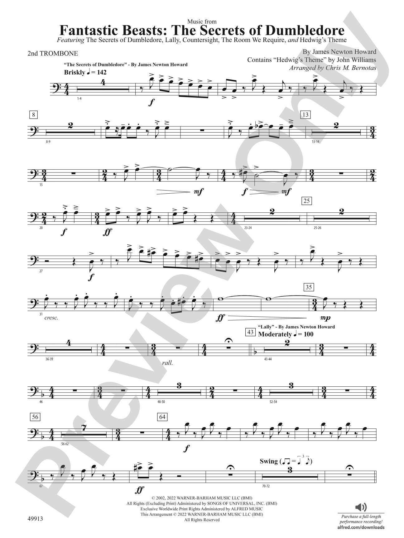 Fantastic Beasts: The Secrets of Dumbledore: 2nd Trombone