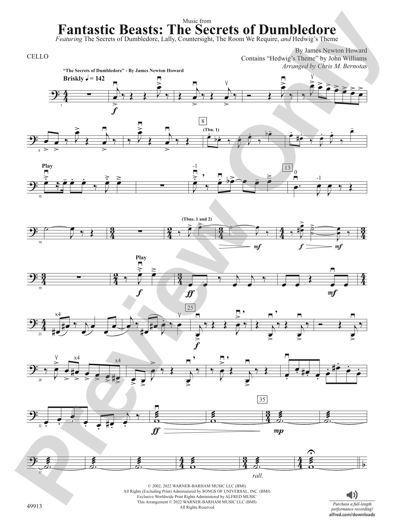 Fantastic Beasts: The Secrets of Dumbledore: Cello