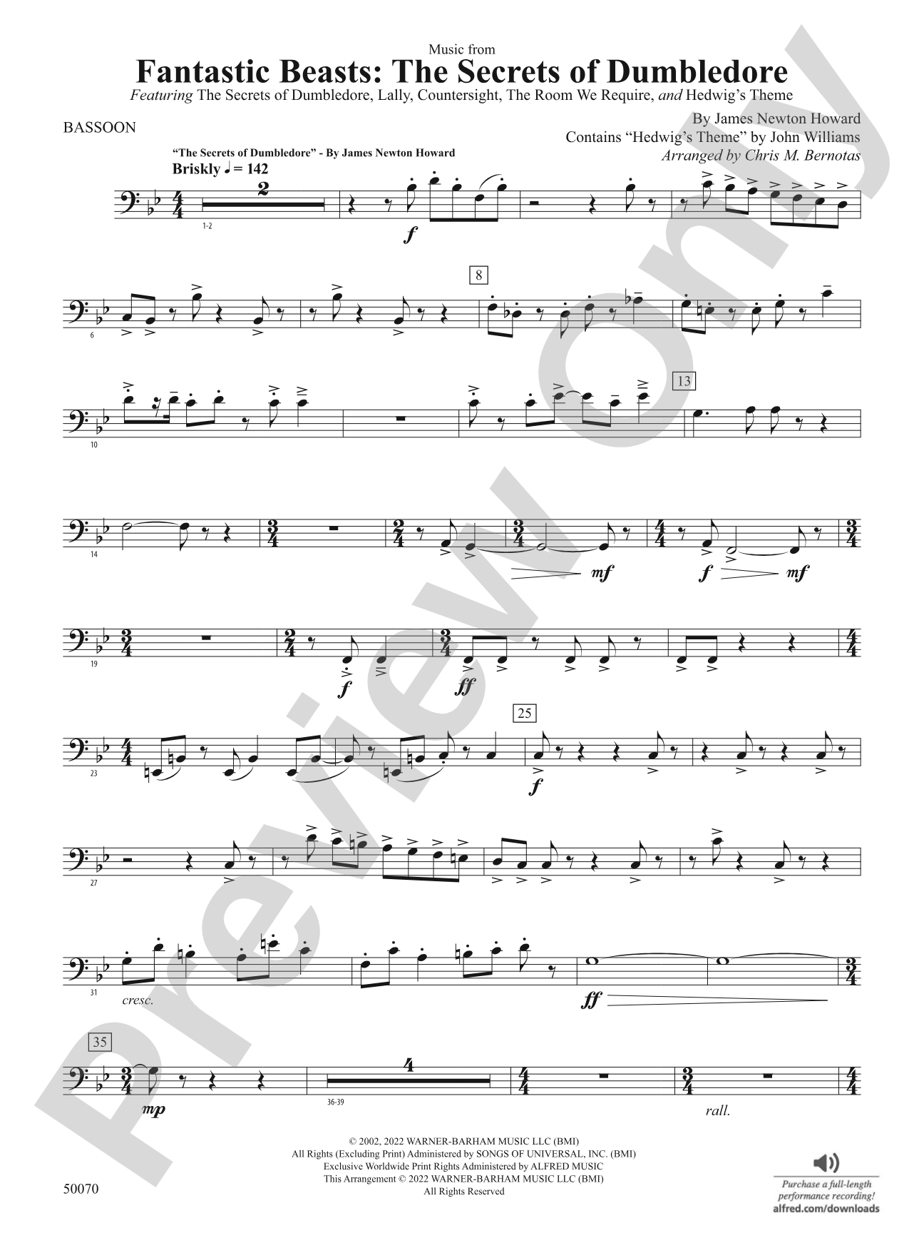 Fantastic Beasts: The Secrets of Dumbledore: Bassoon