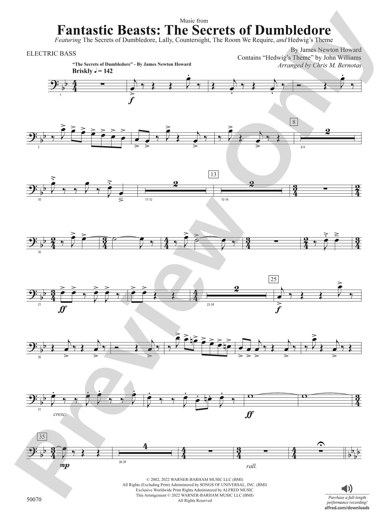 Fantastic Beasts: The Secrets of Dumbledore: Electric Bass